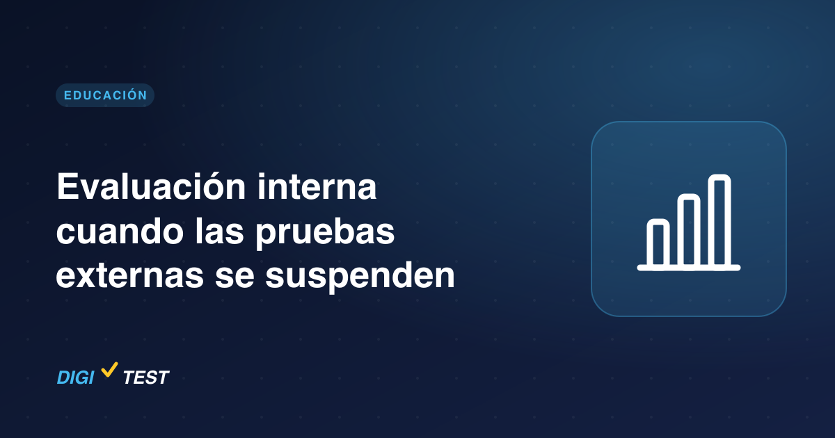 Evaluación interna cuando las pruebas externas se suspenden