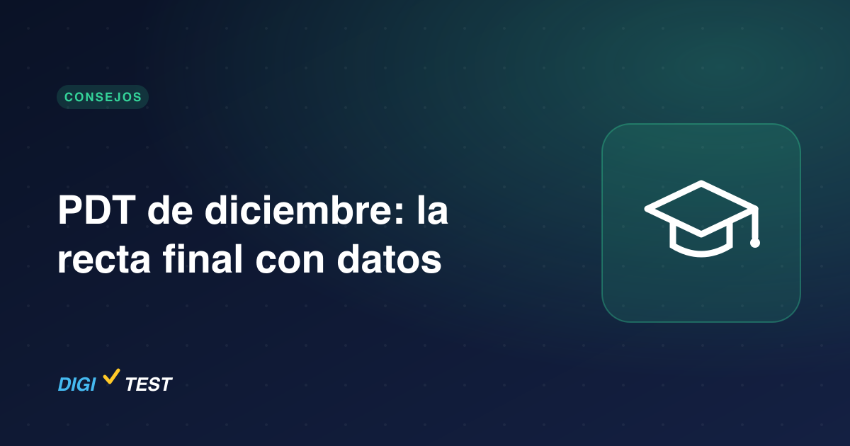 PDT de diciembre: la recta final con datos