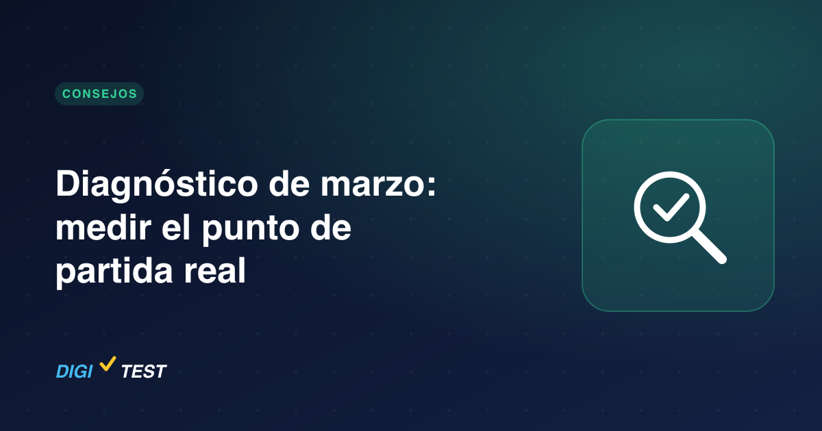 Diagnóstico de marzo: medir el punto de partida real