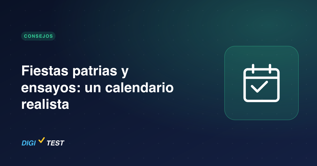 Fiestas patrias y ensayos: un calendario realista