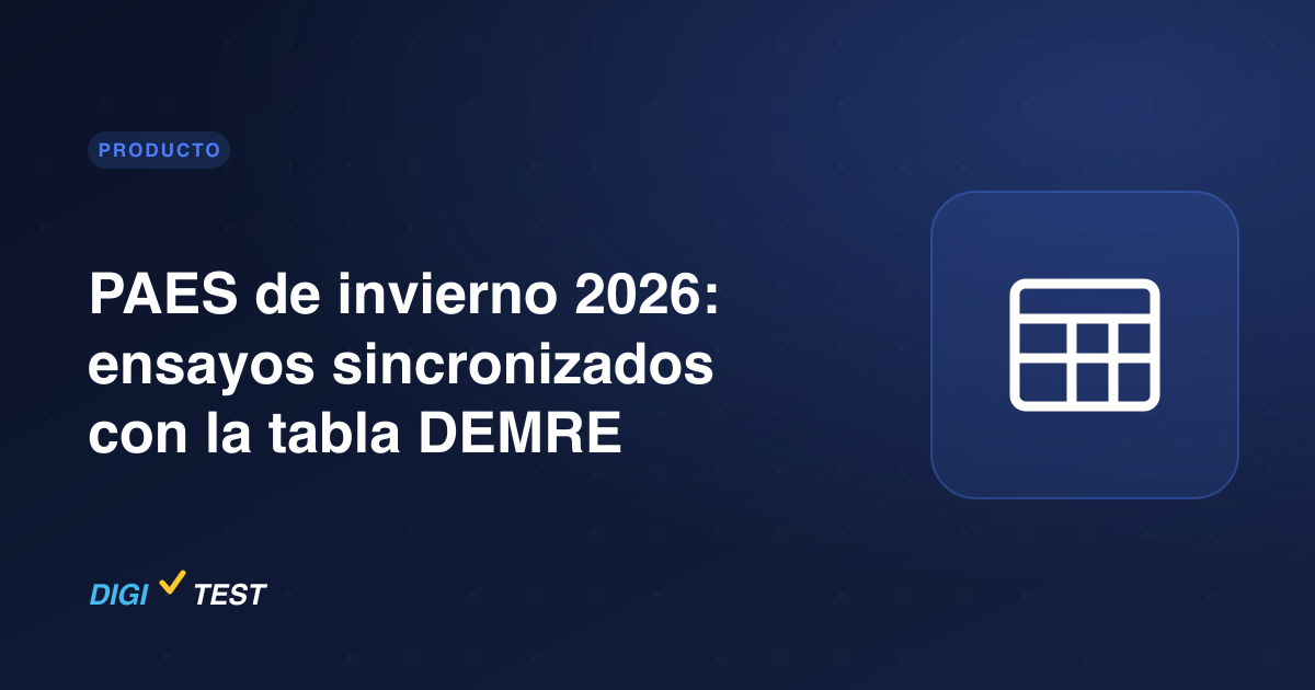 PAES de invierno 2026: ensayos sincronizados con la tabla DEMRE