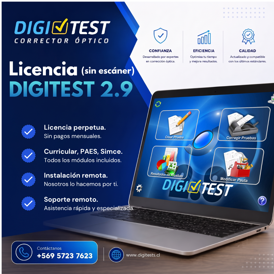 DigiTest 2.9 Licencia (sin escáner)