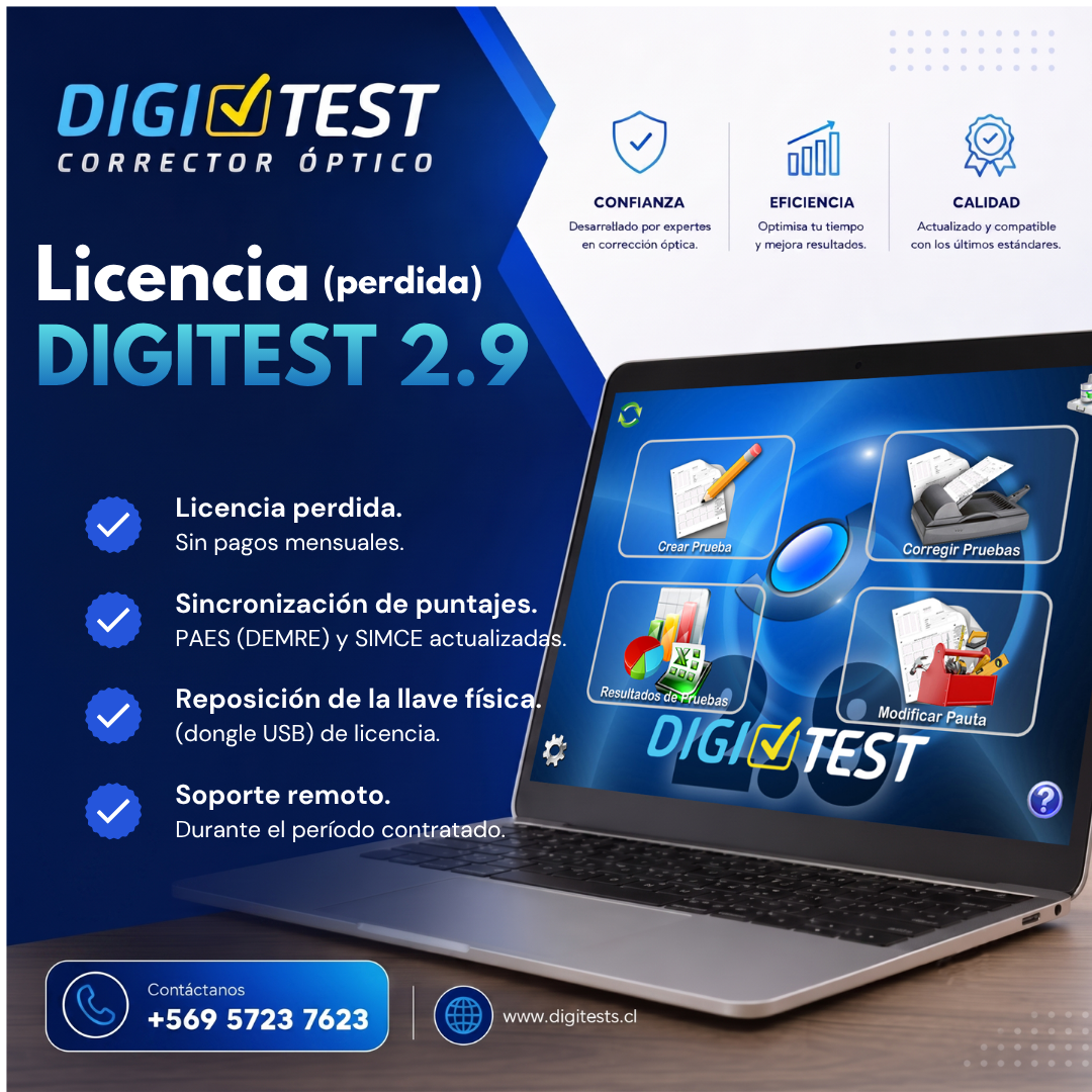 DigiTest 2.9 Licencia Perdida